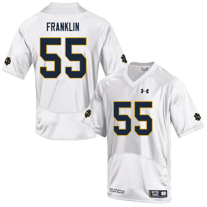 Men #55 Jamion Franklin Notre Dame Fighting Irish College Football Jerseys Sale-White